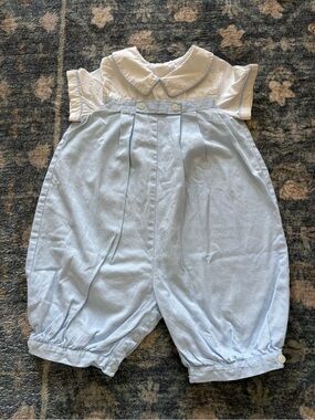 Sophie & Lucas Short Sleeve Collared Romper Size 12M